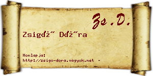 Zsigó Dóra névjegykártya