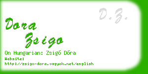 dora zsigo business card
