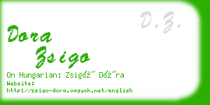 dora zsigo business card